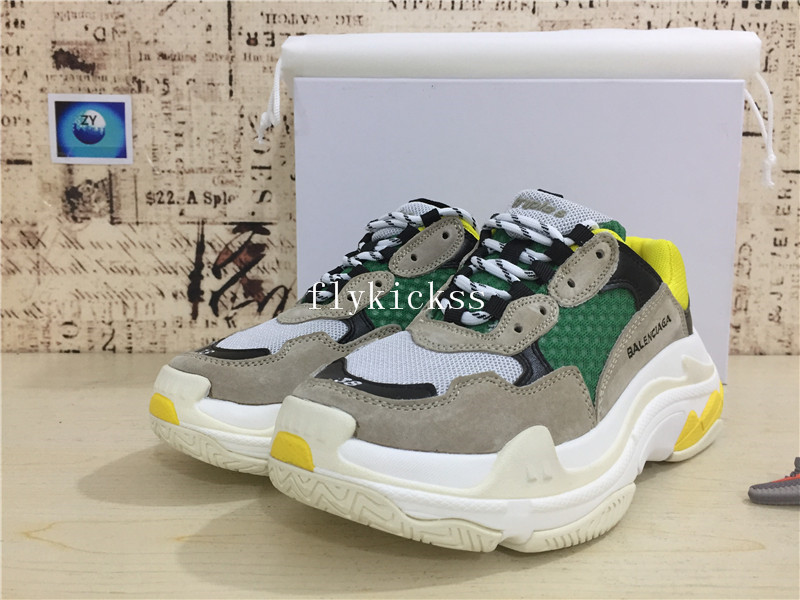 Balenciaga 2017 Fall Winter Triple-S Green White Yellow